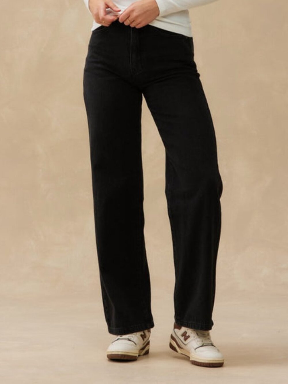 Kuwalla High Rise Wide Leg Jeans Washed Black Size 28